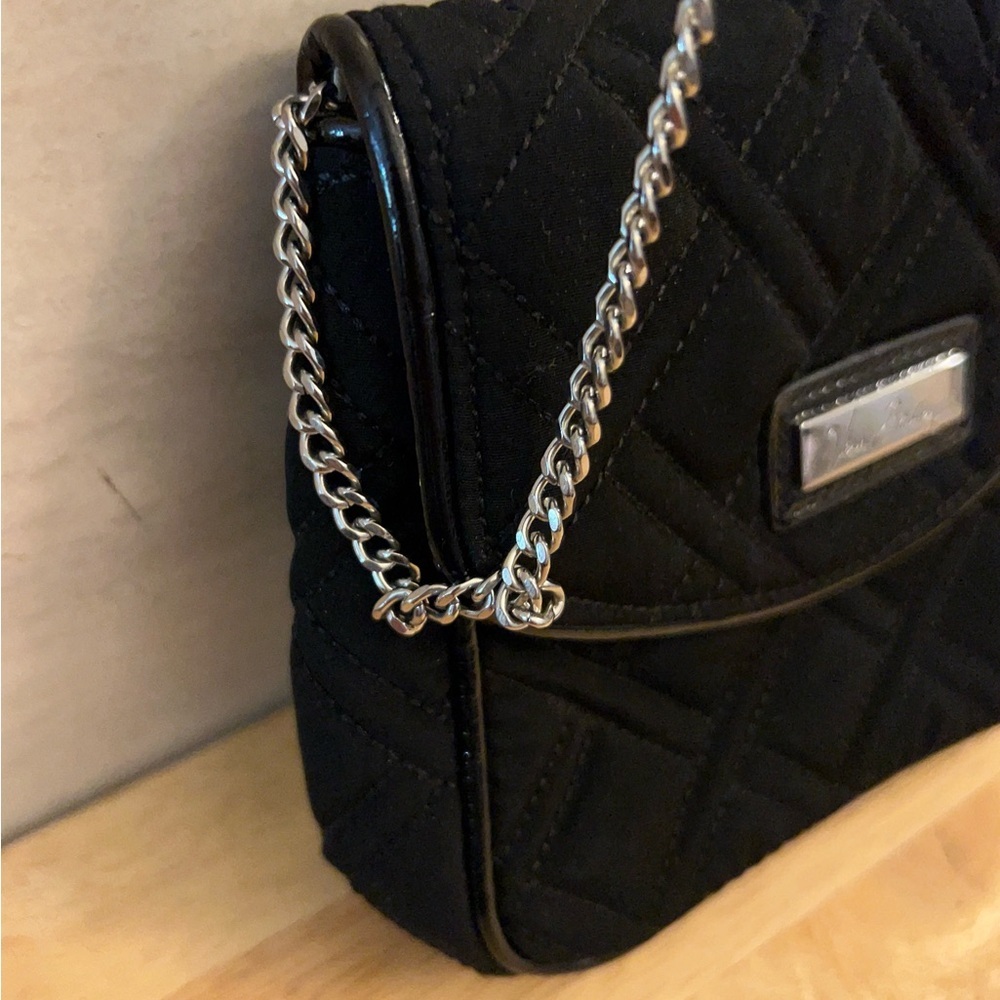 Vera Bradley Quilted Chain Strap Crossbody in classic
black. - Picture 5 of 14